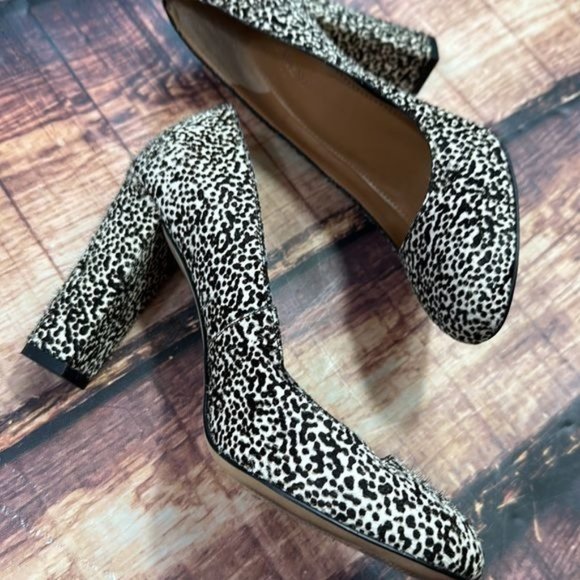 RELISTED J. Crew Hair Leopard Heels Spotted - Picture 6 of 11